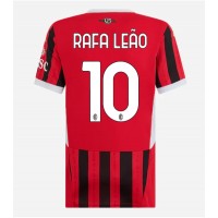 Dres AC Milan Rafael Leao #10 Domáci pre Ženy 2024-25 Krátky Rukáv